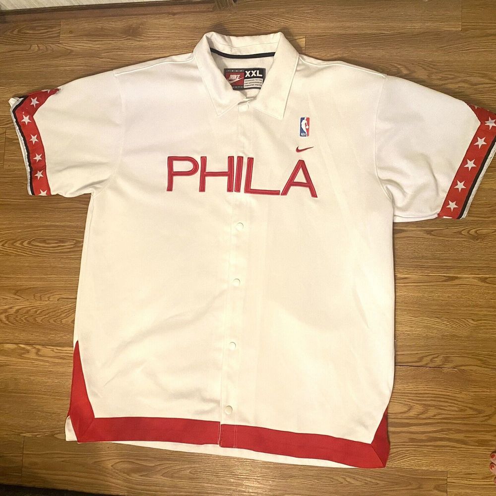 Phila Philadelphia 76ers NBA‎ Jersey Sz 2X Big Spell Out VTG K